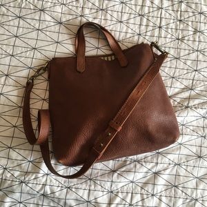 Madewell zip top mini transport tote